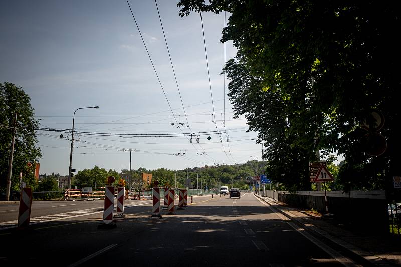 Oprava silnic, 12. června 2019 v Ostravě. Na snímku ulice Českobratrská.