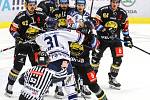 Utkání 37. kola hokejové extraligy: HC Vítkovice Ridera - HC Verva Litvínov, 17. ledna 2020 v Ostravě. Na snímku (vpředu) Dominik Lakatoš, Michal Trávníček.