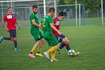 Zápas květnového 26. kola krajského přeboru Hlubina - Dolní Datyně 2:0.