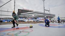 Olympijský festival u Ostravar Arény, 9. února 2018 v Ostravě. Curling