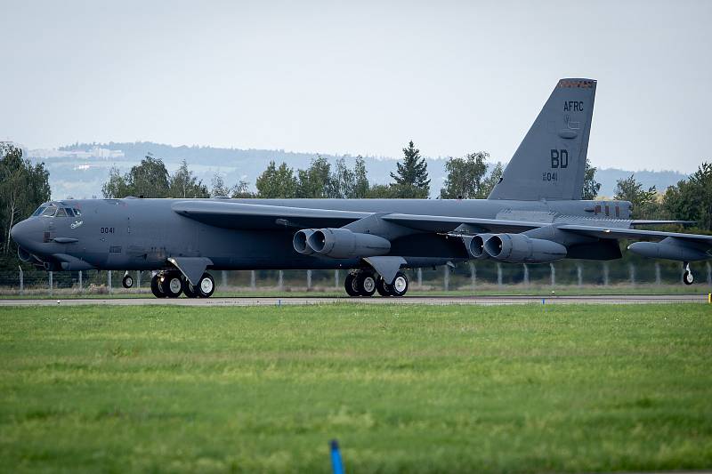 Přílet amerického bombardéru B-52 Stratofortress, 17. září 2019 v Mošnově.