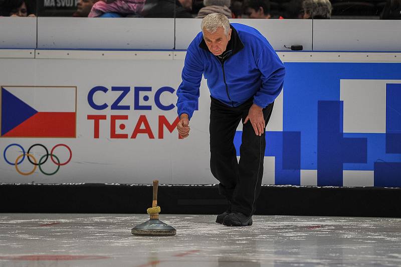 Olympijský festival u Ostravar Arény, 17. února 2018 v Ostravě. Metaná