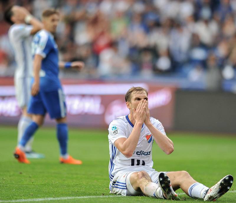 Utkání 28. kolo první fotbalové ligy FC Baník Ostrava - FC Sloban Liberec, 12. května v Ostravě. Tomáš Poznar.