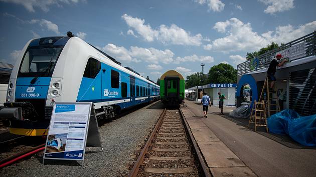Poslední přípravy na Czech Raildays, 10. června 2019 v Ostravě.