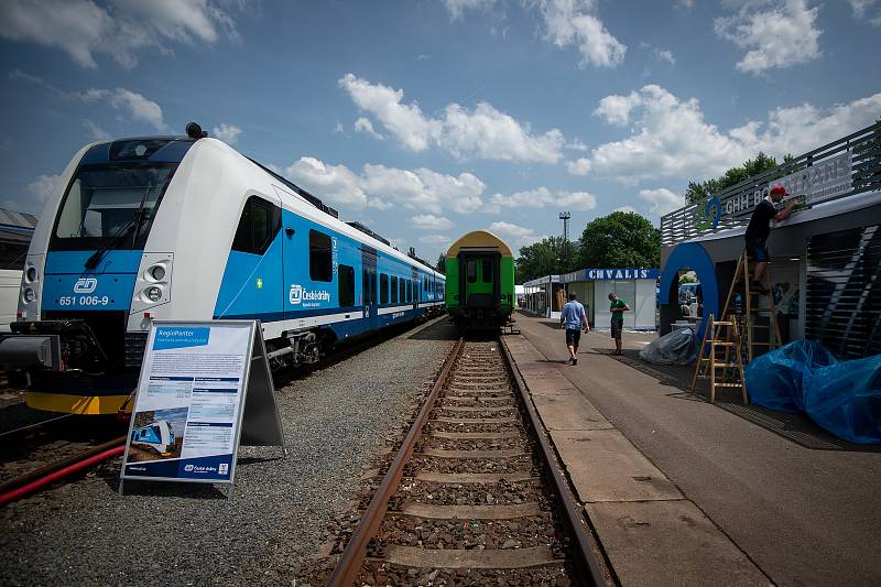 Poslední přípravy na Czech Raildays, 10. června 2019 v Ostravě.