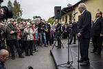 Návštěva prezidenta Miloš Zeman ve Vyšních Lhotách.