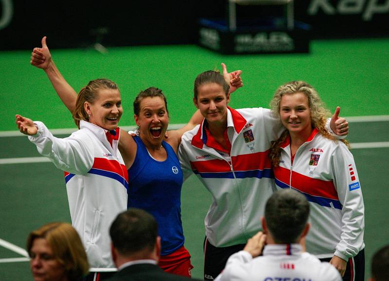 Fed Cup v Ostravě, neděle 12. února 2017.