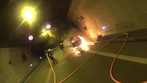 Požár v klimkovickém tunelu.