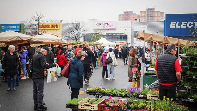 Farmářské trhy u nákupního centra Futurum v Ostravě.