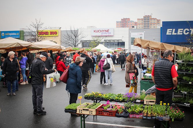 Farmářské trhy u nákupního centra Futurum v Ostravě.