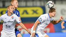 Utkání 8. kola první fotbalové ligy: SK Sigma Olomouc - FC Baník Ostrava 17. září 2021 v Olomouci. (vpravo) Ladislav Almási z Ostravy.