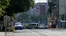 Bomba u Ředitelství Vítkovic.
