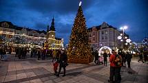 Vánoční trhy na Masarykově náměstí, 28. listopadu v Ostravě.