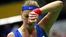 Petra Kvitová zvládla v semifinále Fed Cupu proti Francii obě dvouhry.