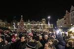 Vánoce v Ostravě. Ilustrační foto z rozsvícení vánočního stromu na Masarykově náměstí v centru města, 2. prosince 2018.