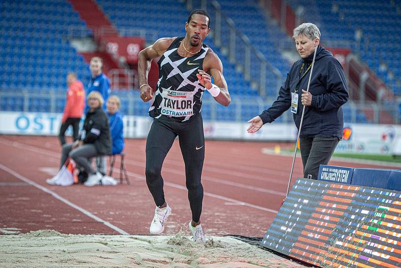 Zlatá tretra, atletický mítink kategorie Continental Tour - Gold, 19. května 2021 v Ostravě. Christian Taylor (USA), trojskok muži.