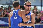 Turnaj Světové série Ostrava Beach Open, 21. června 2018, na snímku Václav Bercik a Jan Dumek.