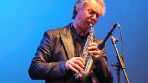 Jan Garbarek na svém čtvrtečním koncertu.