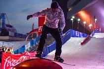 Olympijský festival u Ostravar Arény, 15. února 2018 v Ostravě. Snowboard.
