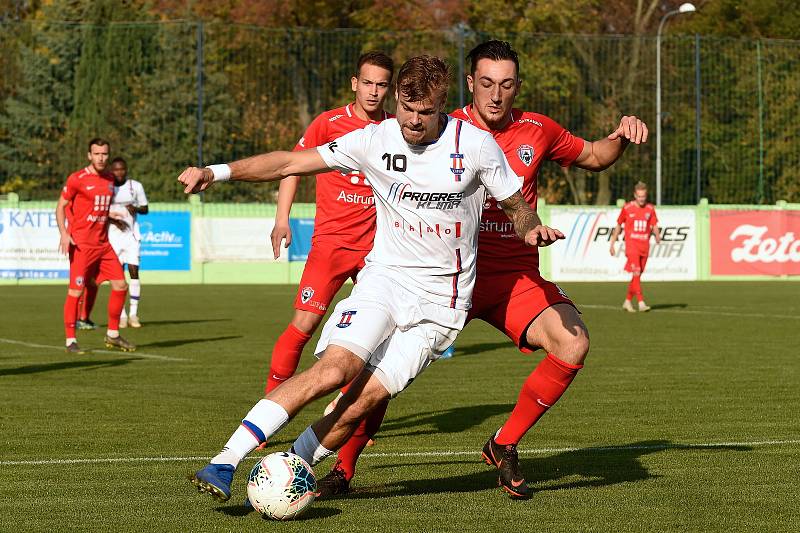 Brno 26.10.2019 - domácí SK Líšeň v bílém proti MFK Vítkovice