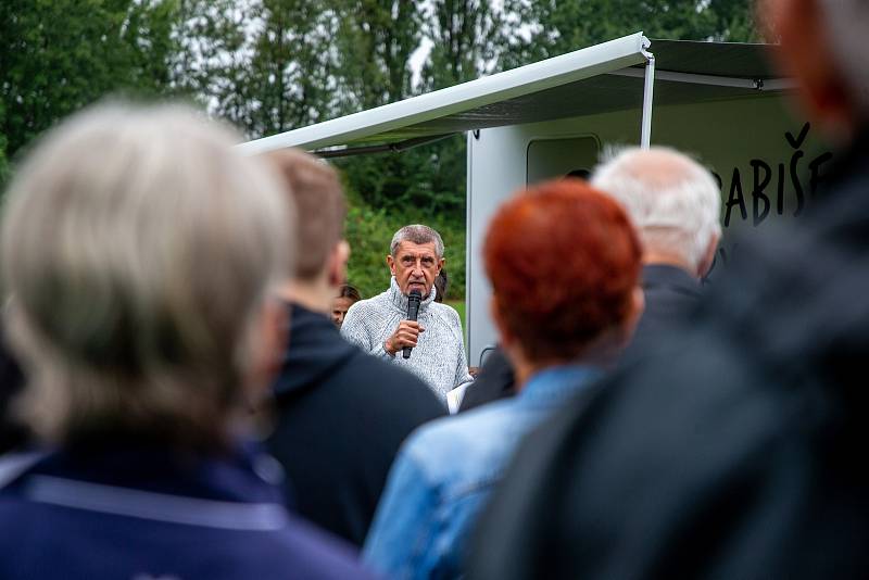 Andrej Babiš na návštěvě Moravskoslezského kraje, 23. srpna 2022 v Ludgeřovice.