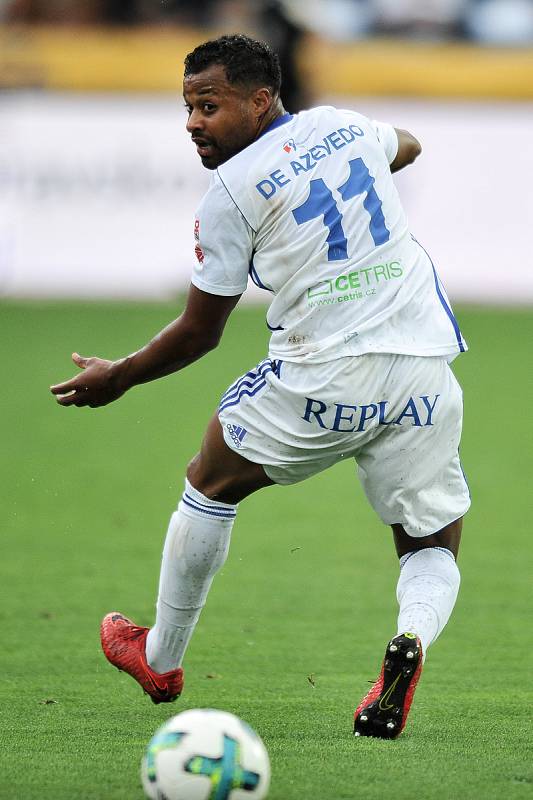 Utkání 28. kolo první fotbalové ligy FC Baník Ostrava - FC Sloban Liberec, 12. května v Ostravě. Dyjan Carlos De Azevedo.