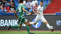 Utkání 5. kola první fotbalové ligy: FC Baník Ostrava - Bohemians 1905 , 10. srpna 2019 v Ostravě. Na snímku (zleva) Lukáš Hůlka a Jiří Fleišman.