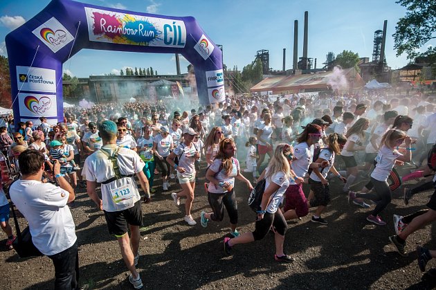 Druhý ročník Rainbow run se v sobotu konal v Dolní oblasti Vítkovic.