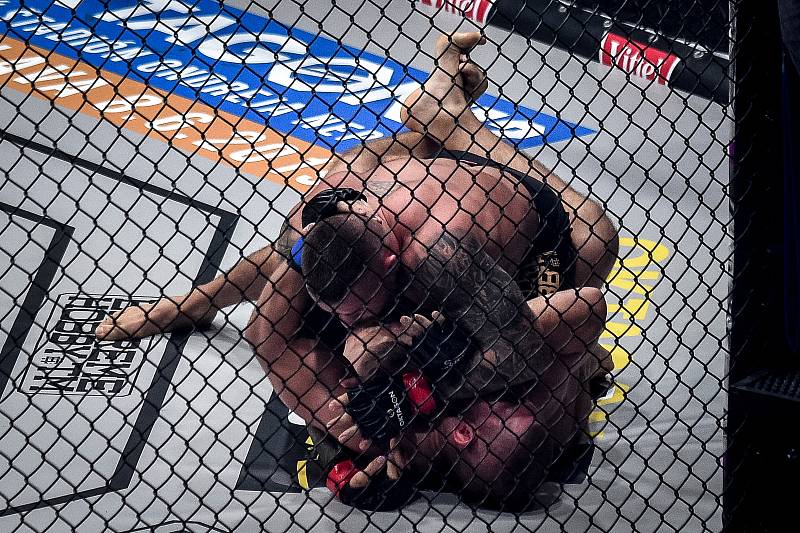 MMA Octagon 11 v Ostravar aréně, 16. března 2019 v Ostravě. Na snímku (v červeném) Karlos Vémola proti Pawel Brandýs.