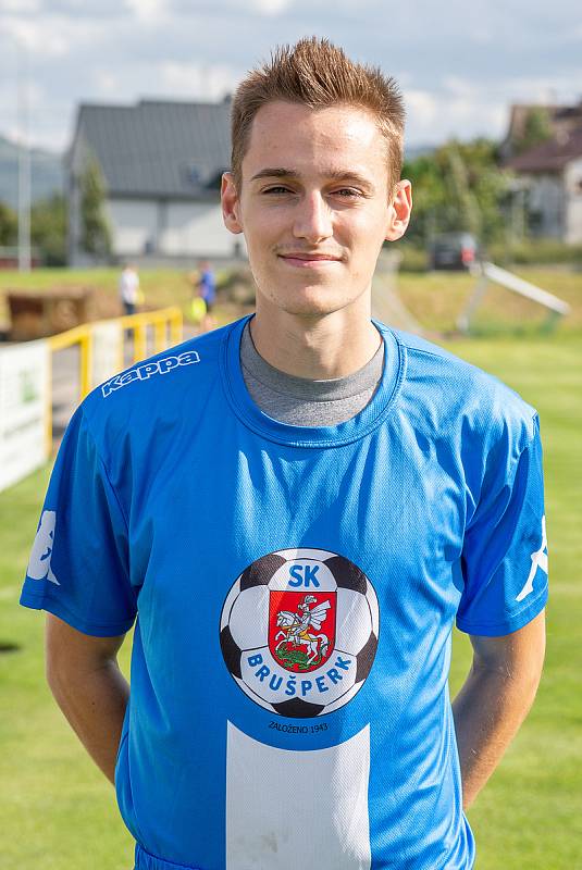 Fotbalový klub - Spolek SK Brušperk, 26. srpna 2020 v Brušperku. Erik Nitka (záložník)