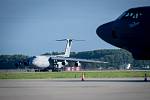 Přílet amerického transportní letoun Lockheed C-5M Super Galaxy, 18. září 2019 v Mošnově