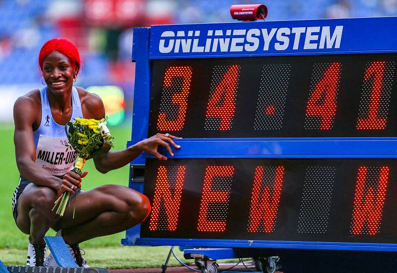 Atletický mítink IAAF World Challenge Zlatá tretra v Ostravě 20. června 2019. Na snímku Shaunae Miller-Uibo z (BAH).