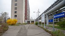 Administrativní budova bývalého výzkumu jaderné energetiky ve Vítkovicích, přezdívaná také „ostravský Pentagon."
