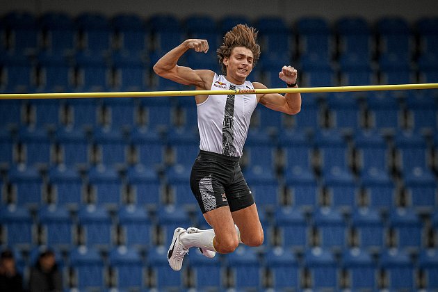 Zlatá tretra, atletický mítink kategorie Continental Tour - Gold, 19. května 2021 v Ostravě. Armand Duplantis (SWE), skok o tyči muži.