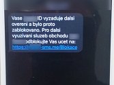Takovéto SMS zprávy dostávají oběti. Foto: Policie ČR