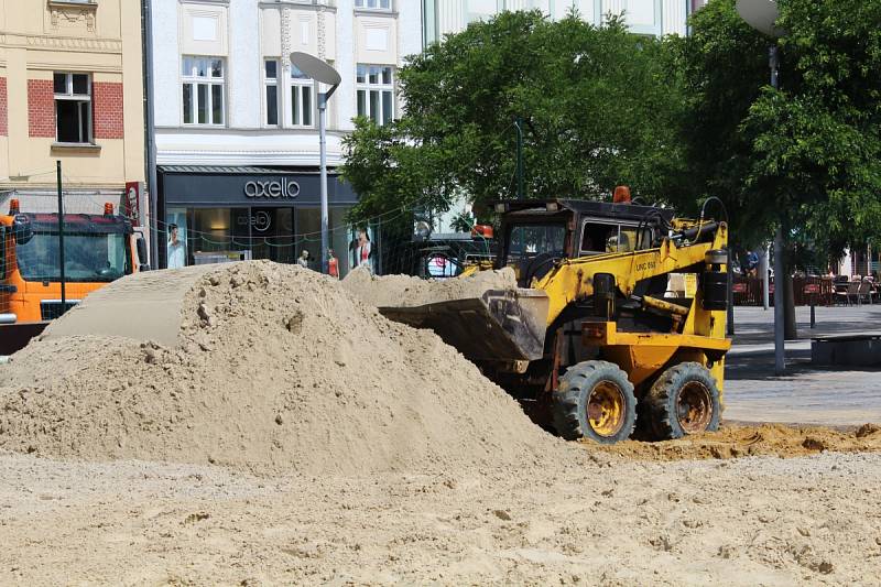 Masarykovo náměstí v Ostravě, červen 2017