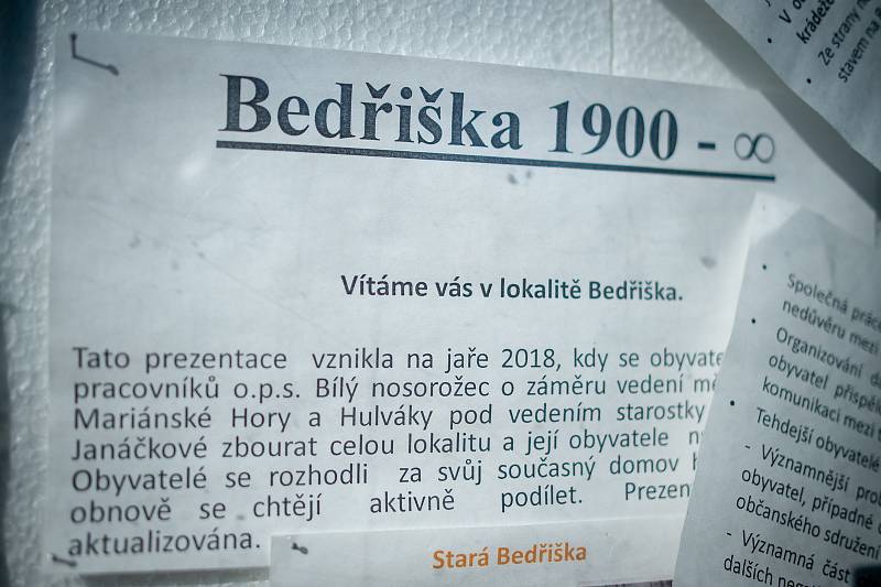 Bedřiška, osada v Ostravě-Mariánských Horách a Hulvákách, říjen 2019.