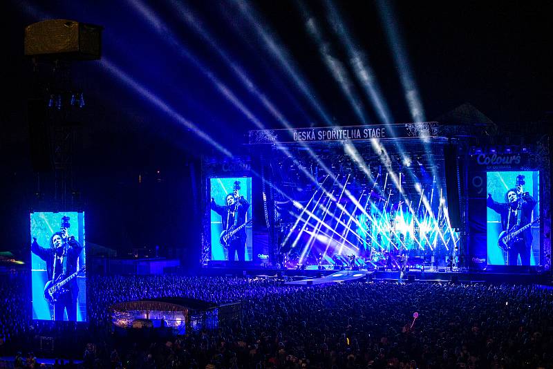 Hudební festival Colours of Ostrava 2019 v Dolní oblasti Vítkovice, 20. července 2019 v Ostravě. Na snímku The Cure.