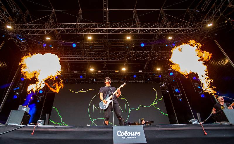 Hudební festival Colours of Ostrava 2019 v Dolní oblasti Vítkovice, 19. července 2019 v Ostravě. Na snímku skupina Mirai.