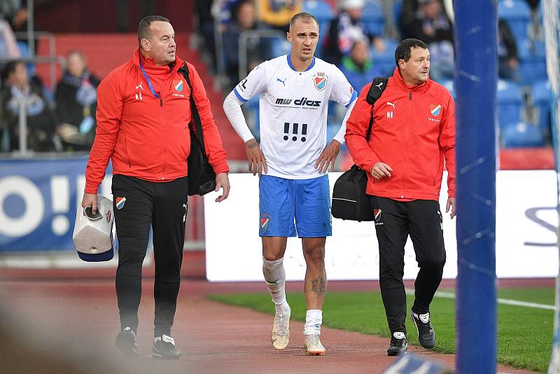 Utkání 11. kola první fotbalové ligy: FC Baník Ostrava - FC Slovácko, 16. října 2021 v Ostravě. (střed) Jiří Klíma z Ostravy.