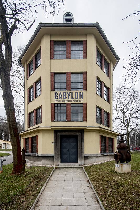 Babylon, vodárenská expozice v srdci Ostravy (v areálu Úpravny vody Ostrava-Nová Ves), březen 2019.