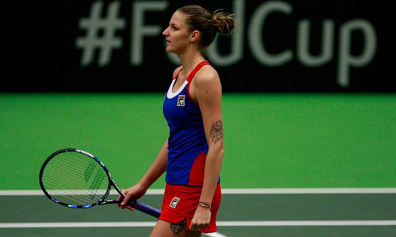 Karolína Plíšková, Fed Cup, 12. února 2017 v Ostravě.