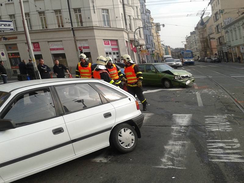 Úterní nehoda v centru Ostravy