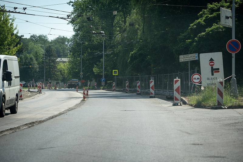 Oprava silnic, 12. června 2019 v Ostravě. Na snímku ulice Orlovská.
