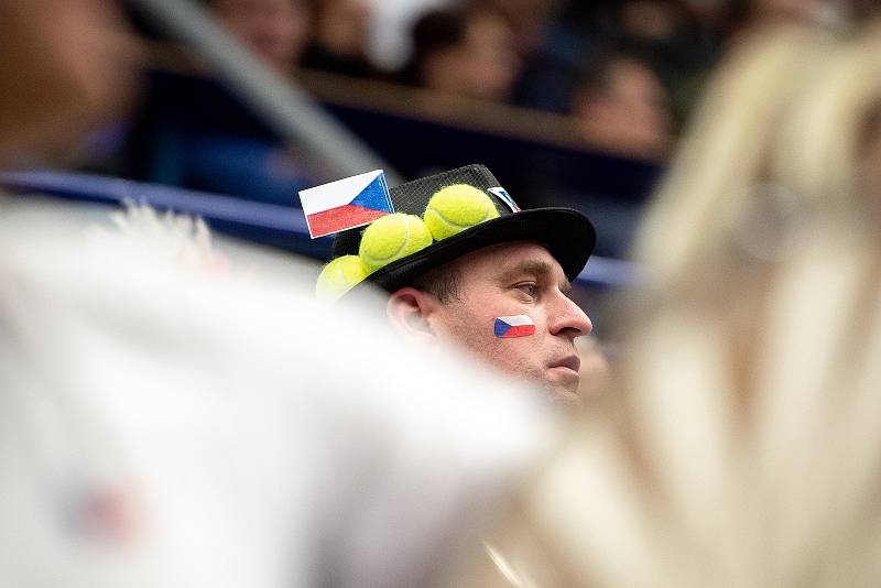1. kolo tenisového Fed Cupu: Česká Republika - Rumunsko, 10. února 2019 v Ostravě. Na snímku fanoušci česka.