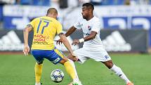 Utkání 3. kola první fotbalové ligy: FC Baník Ostrava - FK Teplice, 26. července 2019 v Ostravě. Na snímku (zleva) Tomáš Vondrášek a Dyjan Carlos De Azevedo.