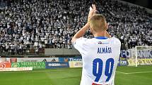 Utkání 8. kola první fotbalové ligy: SK Sigma Olomouc - FC Baník Ostrava 17. září 2021 v Olomouci. Ladislav Almási z Ostravy.