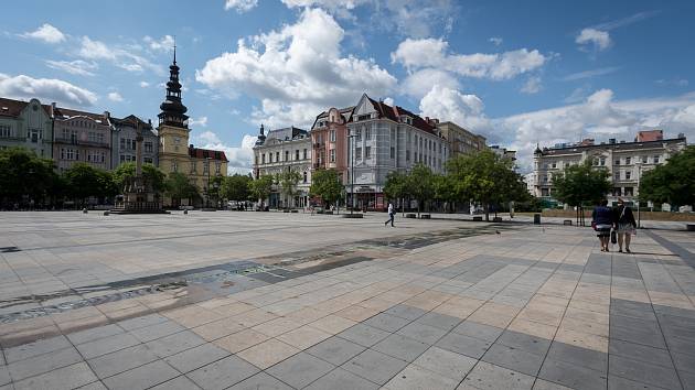 Masarykovo náměstí, 12. července 2019 v Ostravě.