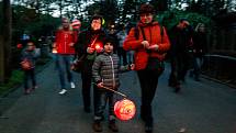 Halloweenský lampionový průvod v ZOO v Ostravě.