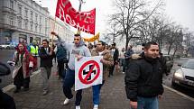 Demonstrace proti rasismu a na podporu obětí rasismu. 